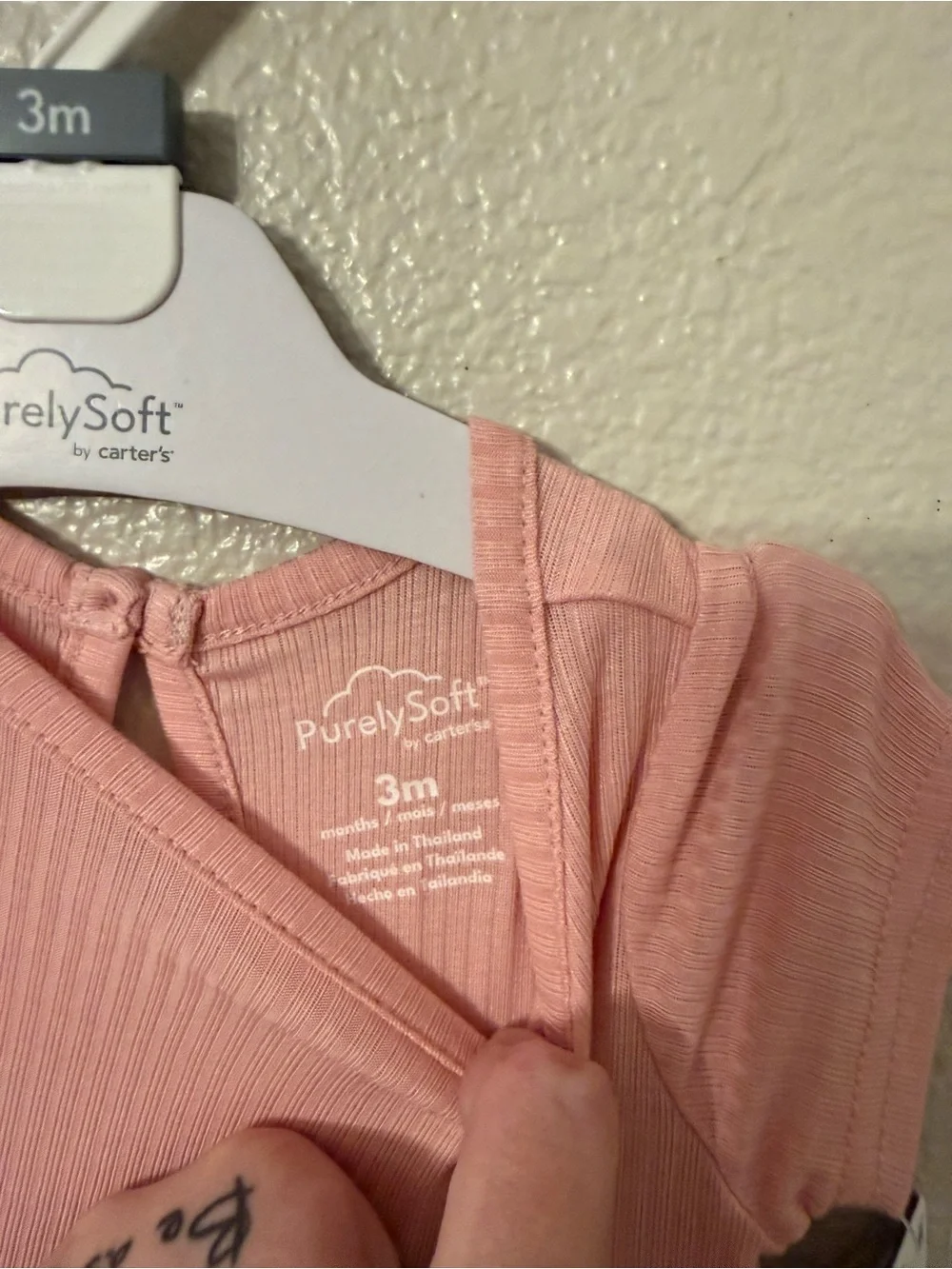 Carter's Pink Rib-Knit Dress Bodysuit
